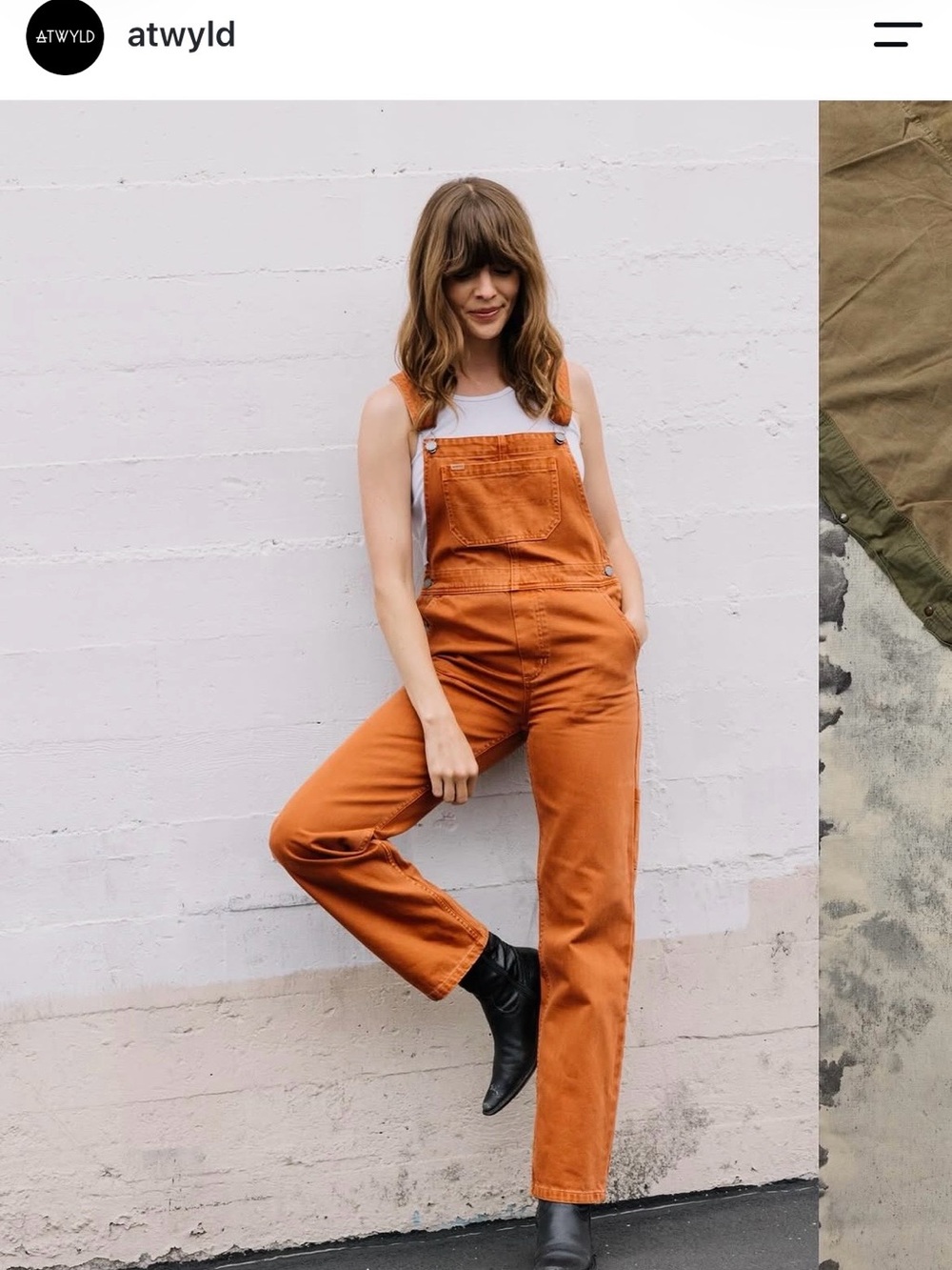 Atwyld Outlier Overalls - Rust Orange - Sz Small